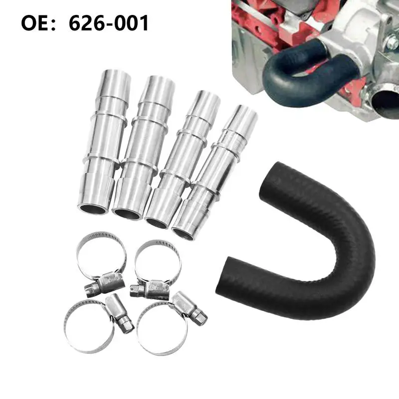 Engine Heater Core Bypass Kit Heater Core Bypass Kit Aluminum Core Bypass Kit with 5/8inch 3/4inch Hose For Most Common Leaking