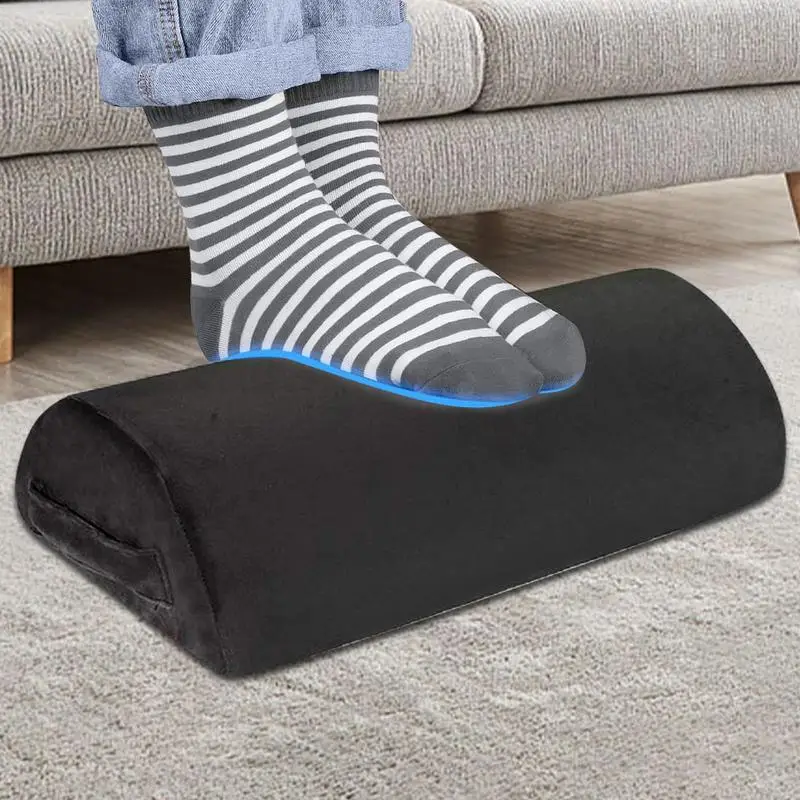 Under Desk Foot Rest Adjustable Height Memory Foam Foot Stool  Footrest Under Desk for Foot Rest At Work Non Slip Bead,Washable