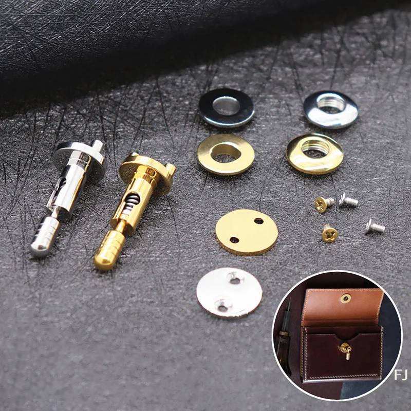 [YU]Stainless Steel DIY Bag Fold Lock Set Handbag Turn Twist Lock Buckle Leather Craft Hardware Bag Durable Accessories
