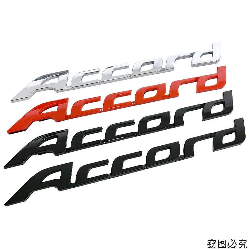 

Honda Accord 3D Emblem Badge Rear Tail Trunk Letter Stickers Decals ABS Car Logo Auto Accessories for Styling