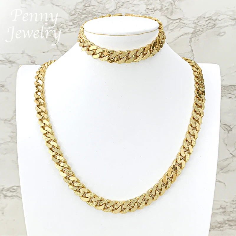 ドバイのトレンド18k金メッキジュエリーセット-女性用ネックレスブレスレット-ファッションエンゲージメントジュエリー-パーティーウェディングギフト