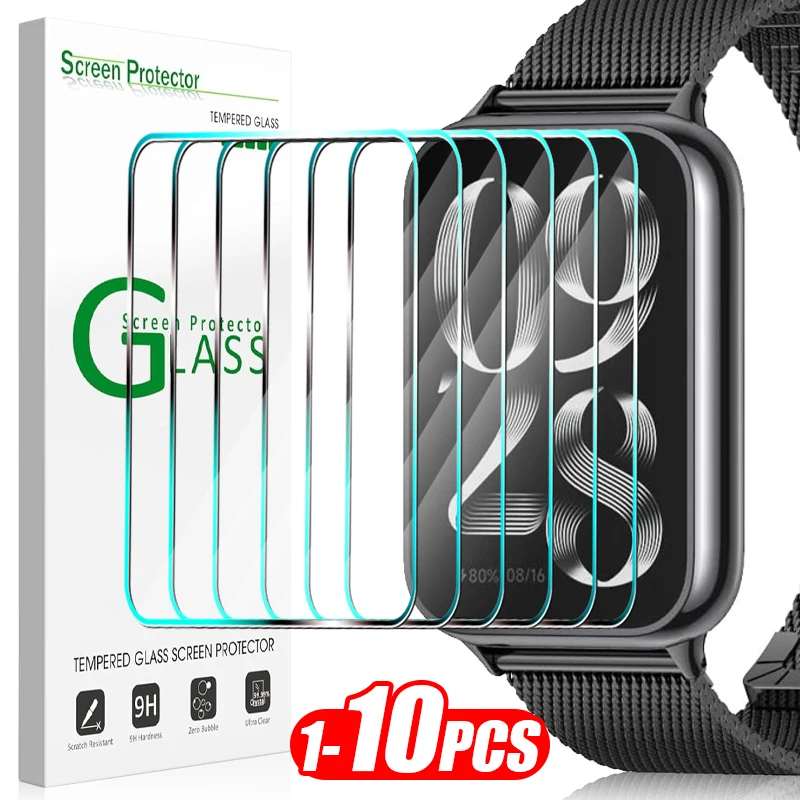 For Xiaomi Band 8 Pro Tempered Glass Screen Protectors Full Coverage HD Clear Smartwatch Protective Films for Mi Band 8 Pro