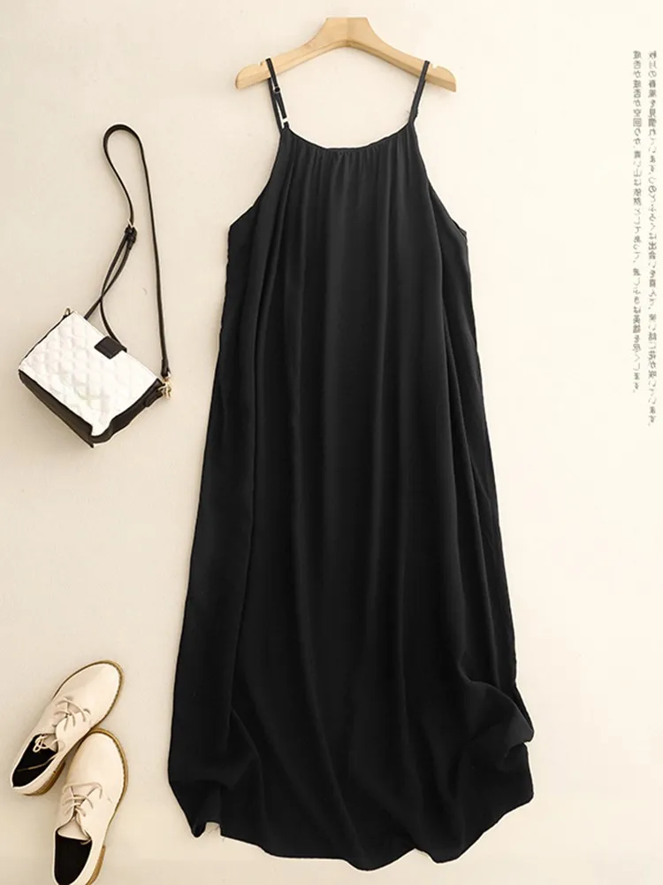 Estate nuova cinghia lunga drappeggiata Dr Gonna a trapezio in misto cotone taglie forti da donna Casual Pendolarismo Sle Artistico T Dr