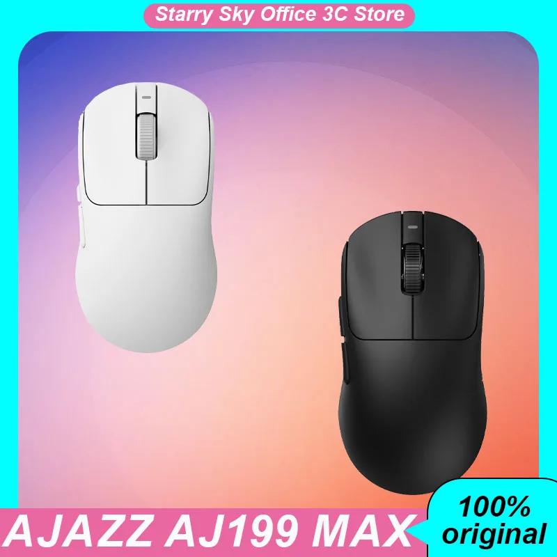 

Ajazz Aj199 Max Wireless Mouse Bluetooth 3mode Paw3395 51g Lightweight Laptops Esports Game Mouse Pc Gamer Gift Office Accessory