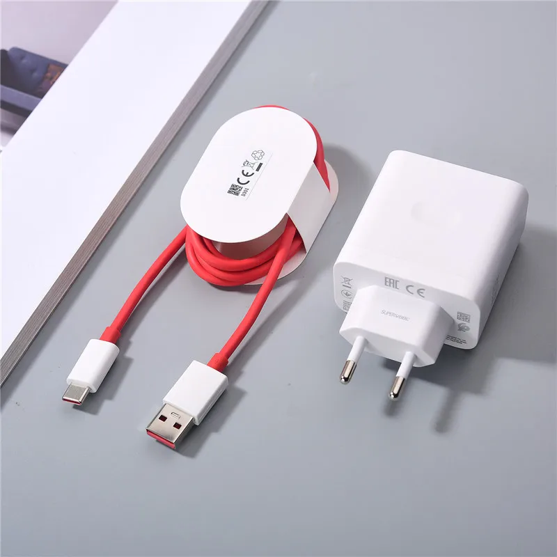 For Oneplus Charger 80W EU/US SuperVooc Fast Charging Power Adapter USB Type C Cable for One Plus 10 Pro 11 9R 8T Nord 2 GT Ace2