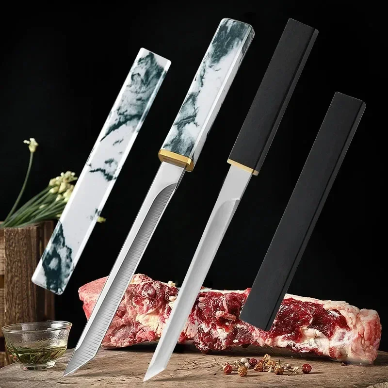 Stainless Steel Boning Knife Kitchen Chef Butcher Knife Sharp for Eating Meat Cutting for Roasting Sheep Vegetable and Slicing