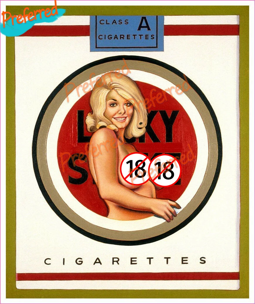 

Lucky Strike Cigarette Pin Up Girl for Your All Cars Motocross Truck Window Bumper Boot Rear Fuel Tank Die-Cut Waterproof PVC