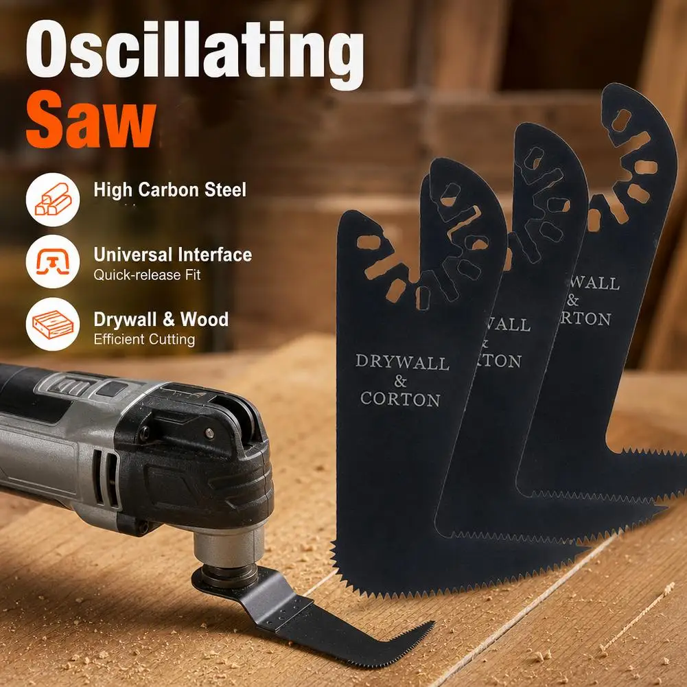 High Carbon Steel Saw Quick Release Swing Multifunctional Tool, Bimetallic Saw Head Suitable For Drywall, Precision Serrated Bla