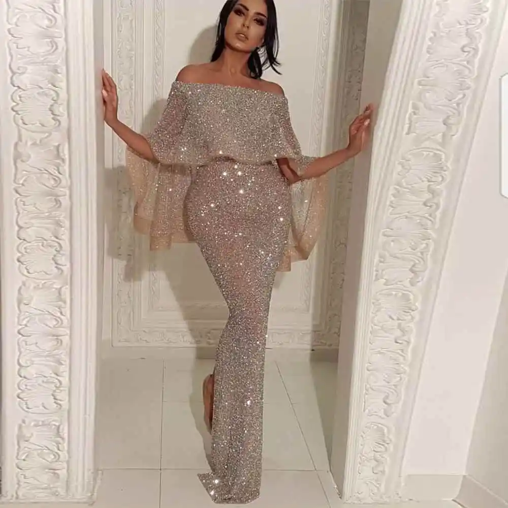 2025 جديد كبير الدانتيل تقليم التفاف الصدر واحد oulder الدكتور Bodycon سبليت ثوب مسائي عالية الخصر تنّورة مجسّمة Sle تخفيف الرياح