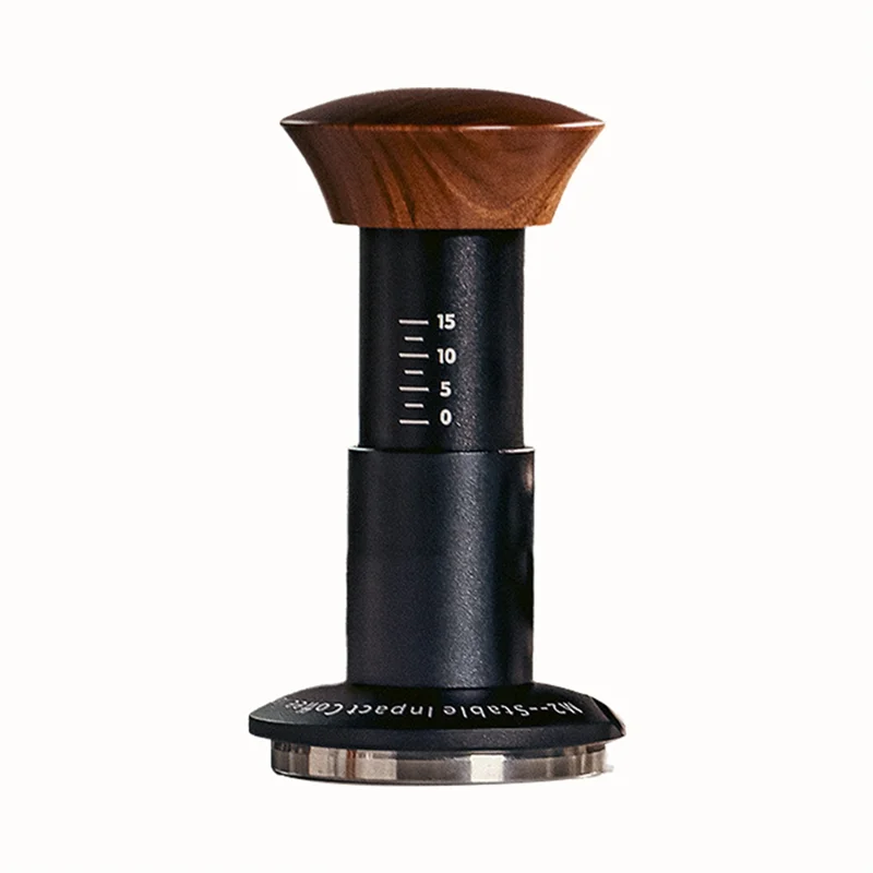 A66Z Coffee Tamper Espresso Tamper With Calibrated Spring Loaded Tamper With Ripple Base Coffee Distributor Tool