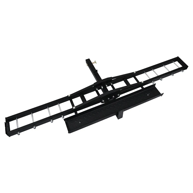 Rear Trailer Motorcycle Hitch Carrier Dirt Bike Scooter Hauler Hitch Steel Mount Rack Ramp Anti Wobble Anti Tilt Max Load 200kg