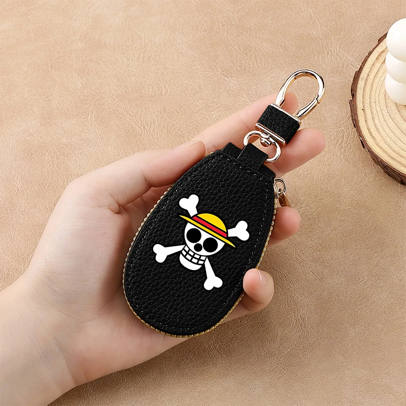 قطعة واحدة حقائب مفاتيح السيارة الجلدية الصغيرة موضة سستة الرجال حافظة واقية بسيطة المحمولة متعددة الوظائف قلادة المفاتيح الهدايا