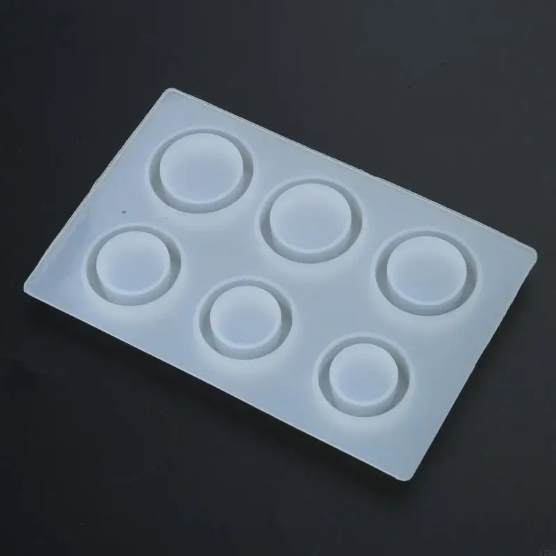 U75C DIY resina epóxi anéis fundição molde molde ambientalmente amigável silicone redondo jóias resina molde para