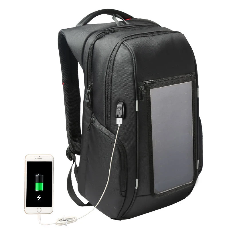 6.4W 9w solar charging power supply backpack with mobile power supply USB charger