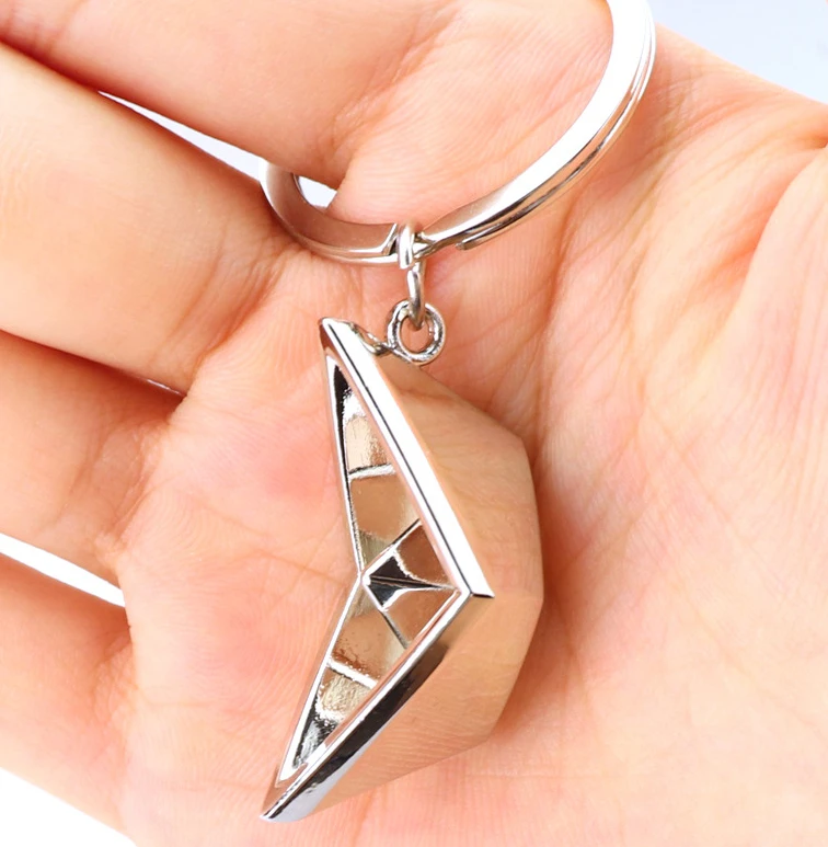 Sailing Paper Boat Keychain Metal Boat Key Chains Key Rings Lucky Gift For Sailor Men Women Charms Pendant