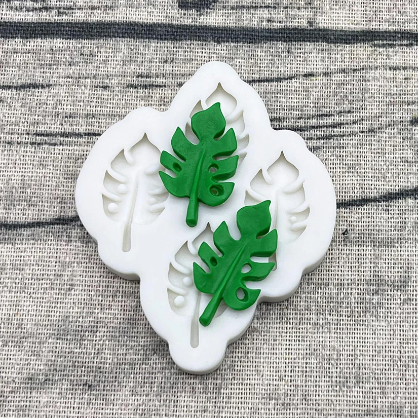 Ginkgo Palm Monstera Deliciosa Ahornblatt Silikon Sugarcraft Form Harz Werkzeuge Cupcake Backform Fondant Kuchen Dekorieren Werkzeuge – Detail 6