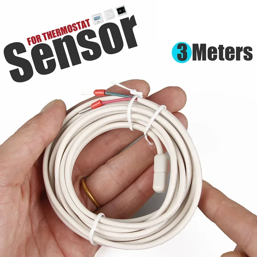 1 szt. Elektryczny termostat do ogrzewania podłogowego sonda czujnika 3 metry sonda czujnik podłogi do monitorowania temperatury wody w rurze