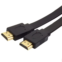 Wysokiej jakości Full HD krótki kabel kompatybilny z HDMI obsługa 3D wtyk męski na męski płaski przewód do Audio wideo HDTV TV 30cm 50cm