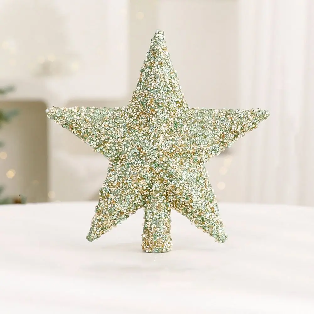 

Colorful Christmas Tree Topper Star Glitter Reusable Tree Topper Pentagram Plastic Christmas Tree Ornament