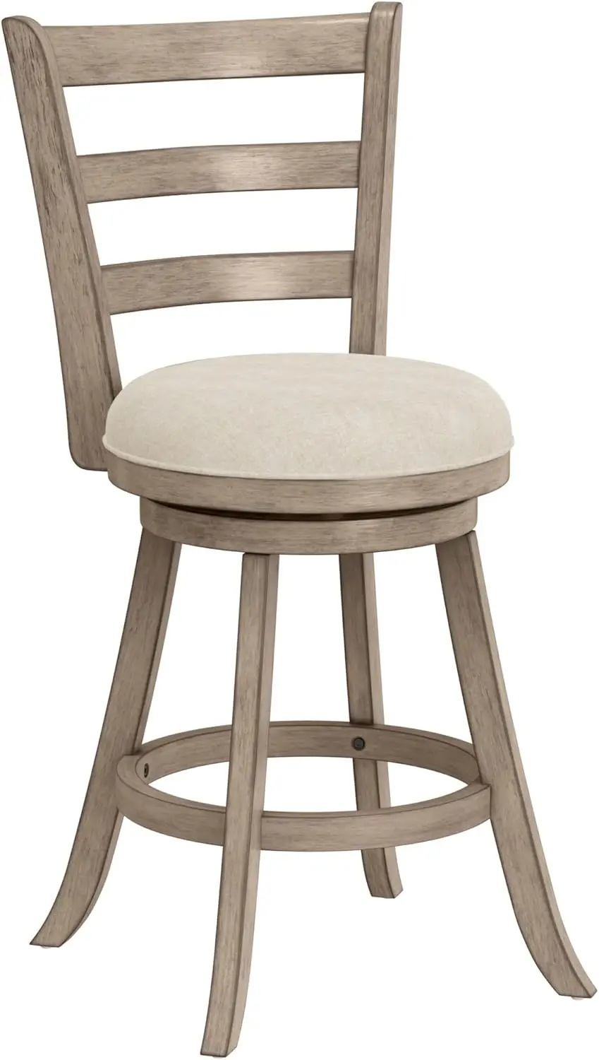

Laymon Modern Wood Swivel Counter Height Stool, Gray Brown