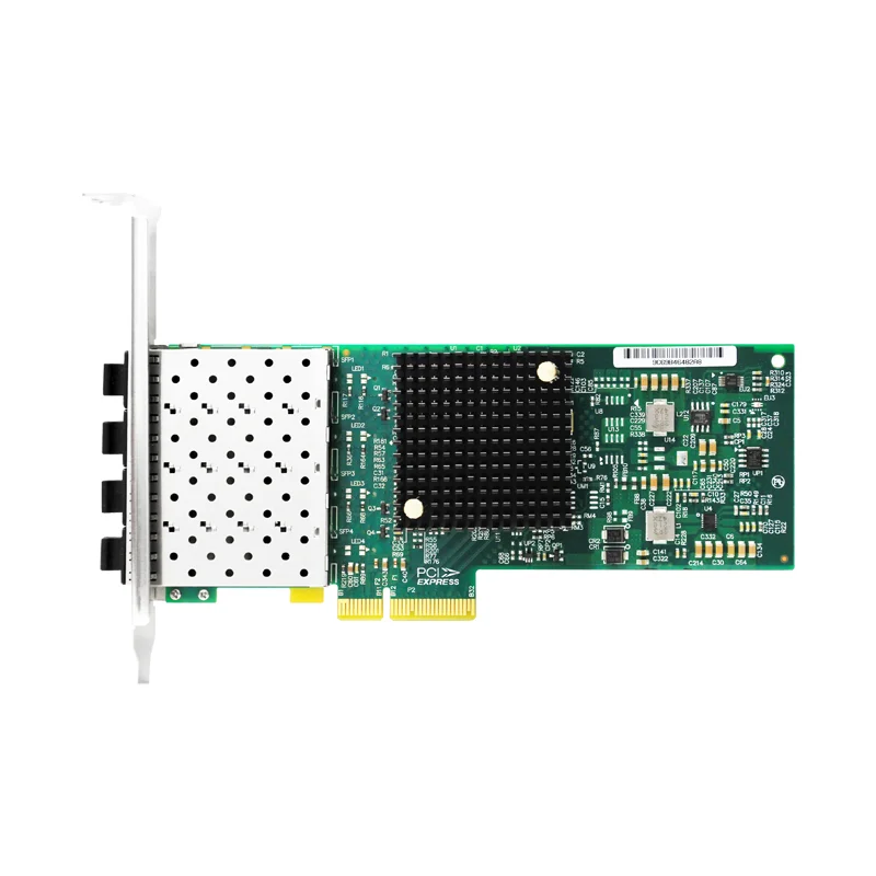 I350-F4 1000Mbps PCI-E X4 بطاقة الشبكة الأثرنت 4-Port SFP الألياف البصرية NIC Intel I350 شرائح عامل نموذج منخفض المستوى #2