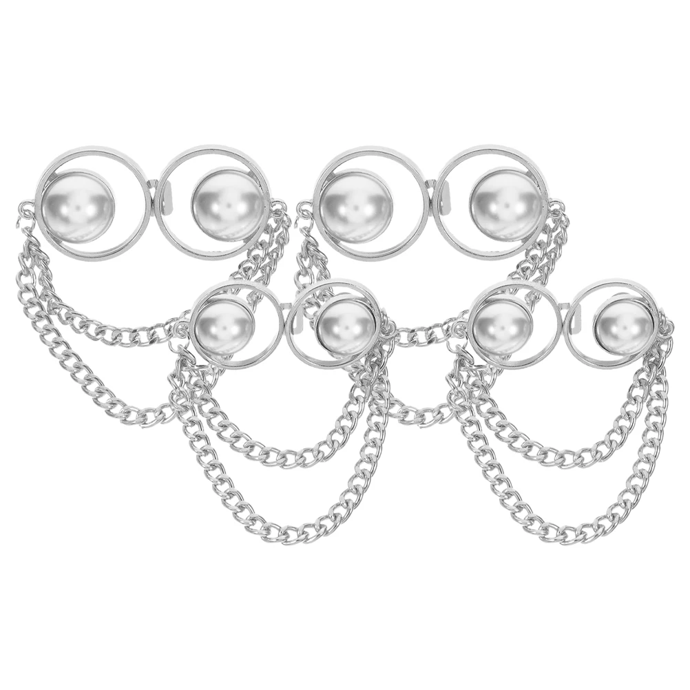 

4 Pcs Tightening Waist Buckle Tightener Button Trousers Pants Adjuster Jean for Adjustable Clip