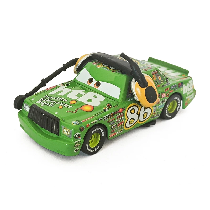 Disney Pixar Cars modelo de juguete, auriculares Chick Hicks, figura de Anime, Storm Jackson Racing Lightning McQueen 1:55, regalo para niños de