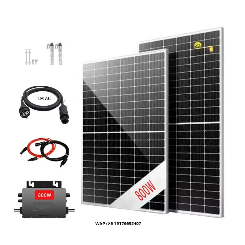 Nuuko High Efficiency 800W Balcony Power Plant Mono Solar Panel Pv System Full Black Double Glass with Lithium Battery Inverter