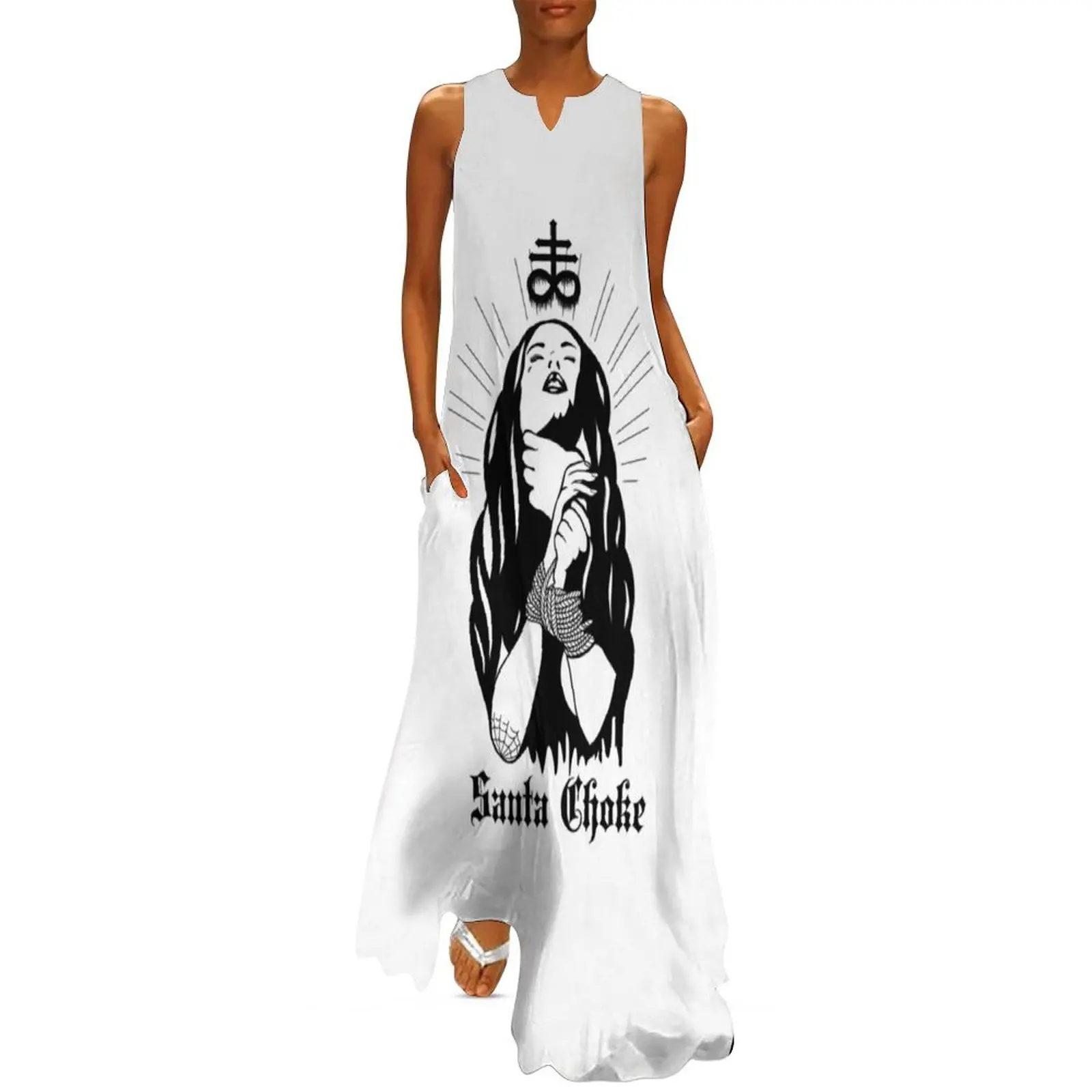 

Santa Choke Design Long Dress Dance dresses summer women's dress 2025