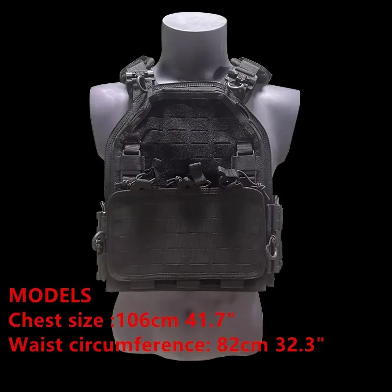 Nowa kamizelka bojowa 6094, szybka, odpinana, lekka, wycinana laserowo kamizelka taktyczna, czarna, do przenoszenia kamizelka taktyczna wojskowa