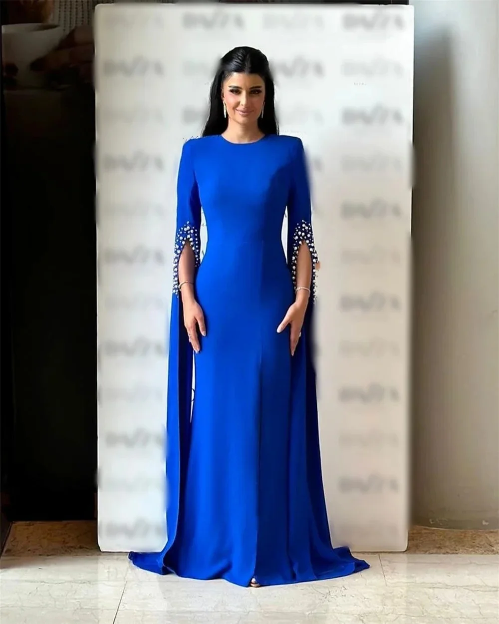 

Королевское синее длинное платье с бисером на заказ Вечерние платья Pastrol Унисекс Джерси Ретро Дубай Саудовская Аравия Пром по индивидуальному заказу