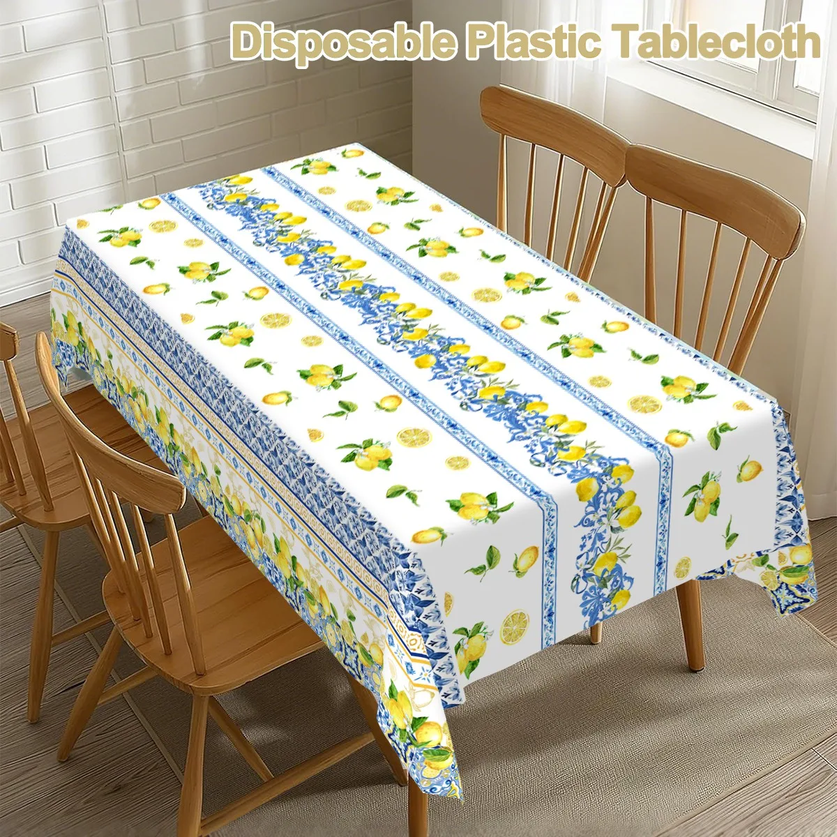 Yellow Lemon Stripe Rectangle  - Outdoor Furniture Yellow ulasan dan harga
