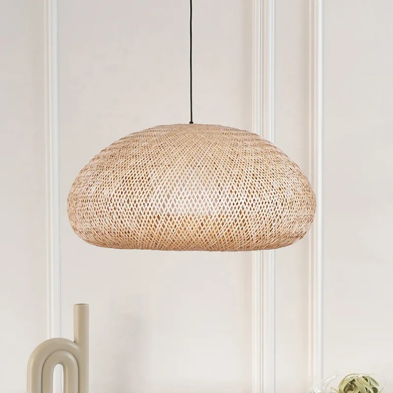 Latest Design  Chinese Japanese Asia Popular Kitchen Restaurant Dinning Room Living  E27 Bamboo Pendant Lamp Chandelier