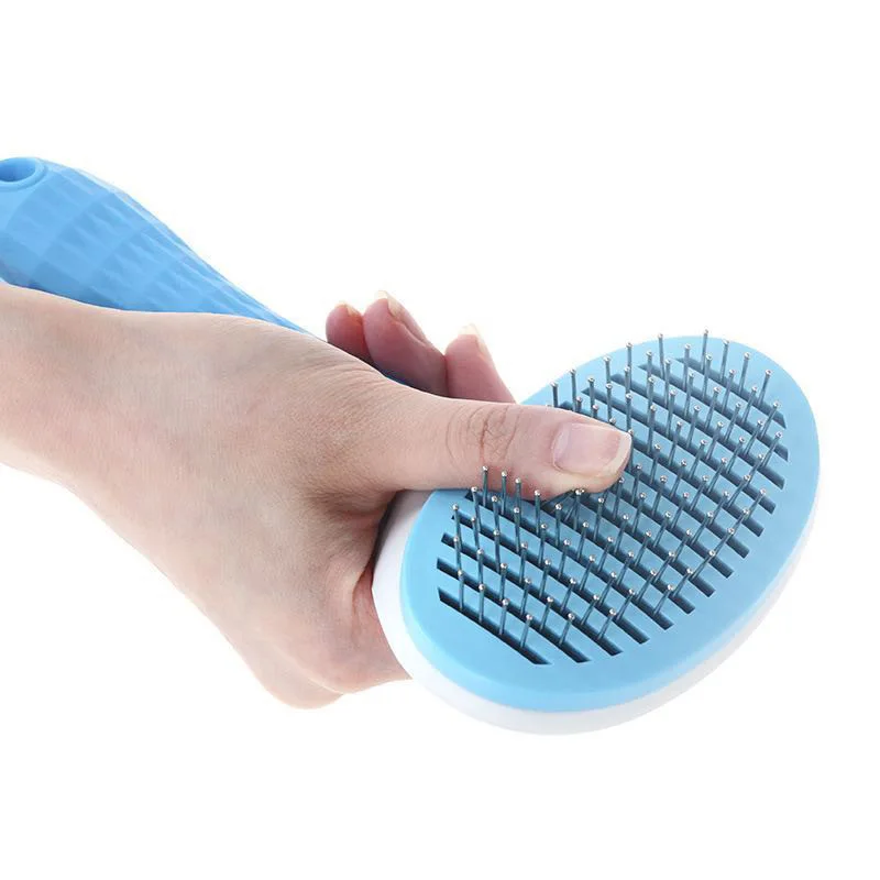 Free Sample Cat Supplies  Massage Cute Paw Shape One Touch De-shedding Comb Remove Floating Hairs for Dog Cats