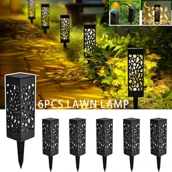 6pcs illuminazione solare per esterni luci di percorso Decorative solari luci da giardino per esterni luce solare da giardino a LED per esterni impermeabile