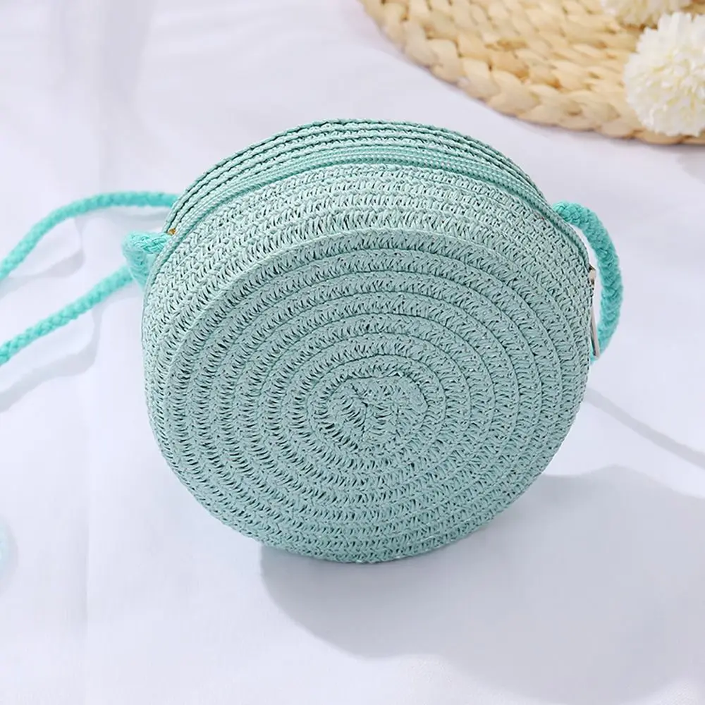 Rattan Woven Straw Bag Fashion Handmade Shell Shape Straw Handbag Shoulder Bags Women Girl