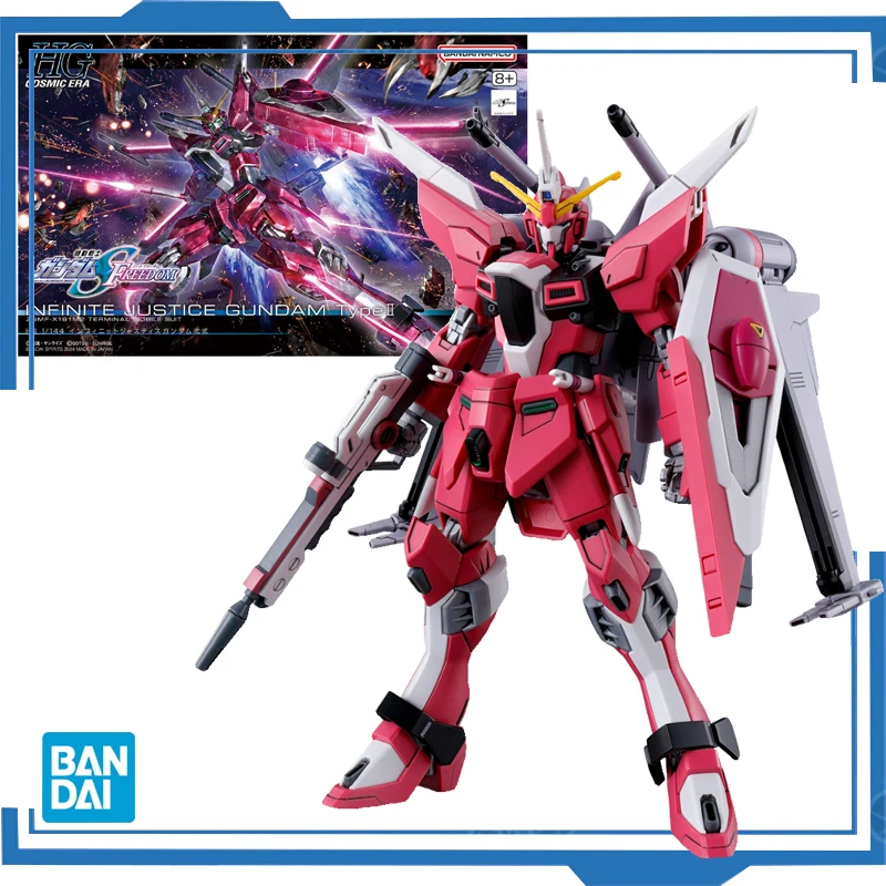 In Stock Bandai HG 1/144 INFINITE JUSTICE GUNDAM Type2 Seed Gundam Anime Action Figures Toys Gift For Boys Kids