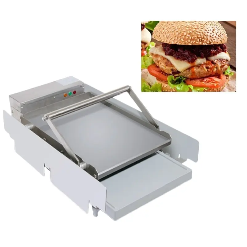 Hot Sale Double Layer  Hamburger Bun Roaster, Stainless Steel Commercial Burger Bread Heating Machine for Fast Food New