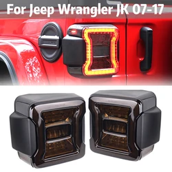 2x For Jeep Wrangler JK 2007-2017 LED Tail Lights Reverse Brake Running Lamp Rear DRL