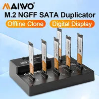 MAIWO Offline Clone 6 Bay M.2 SATA NGFF SSD Enclosure Case Support USB 3.1 to M2 SSD Docking Station For M.2 sata ngff SSD Disk