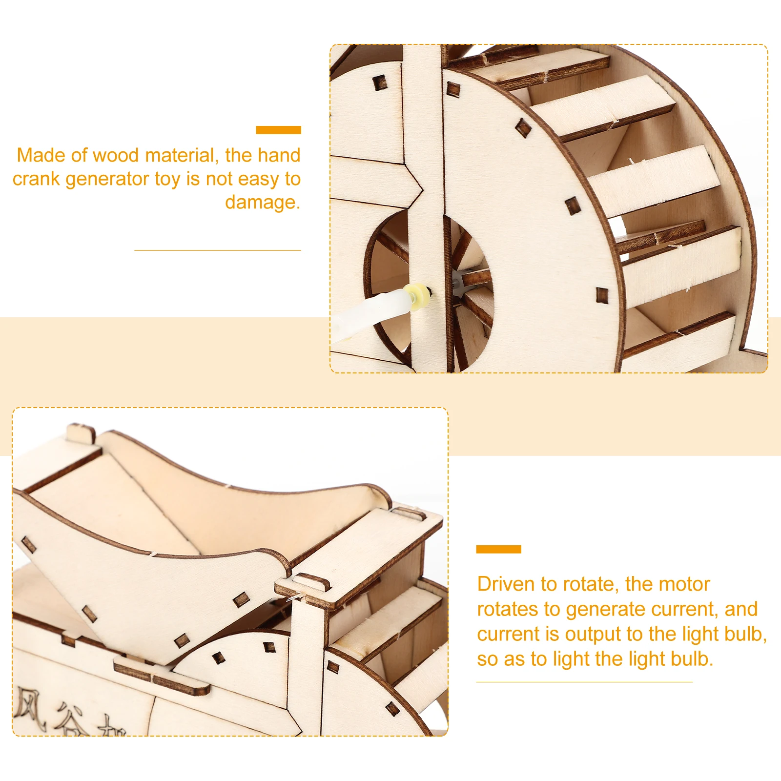 

Hand Crank Threshing Machine Diy Science Kit For Kids Educational Wooden Experiment Tool Portable Manual Teaching