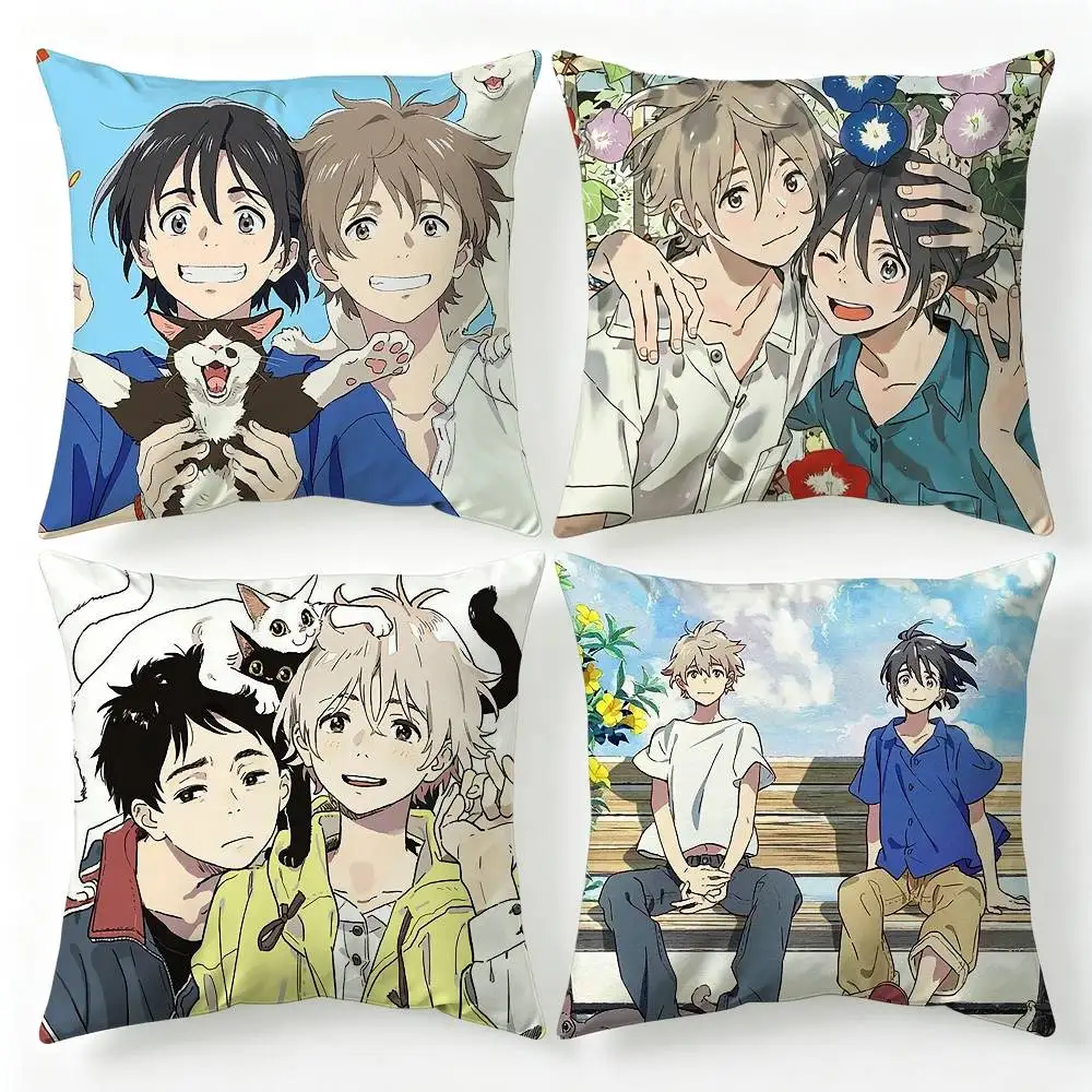 Anime Film The Stranger By The Shore Pillow Case Living Room Sofa Cushion Cover Suitable For Home Bedroom Room Decoration