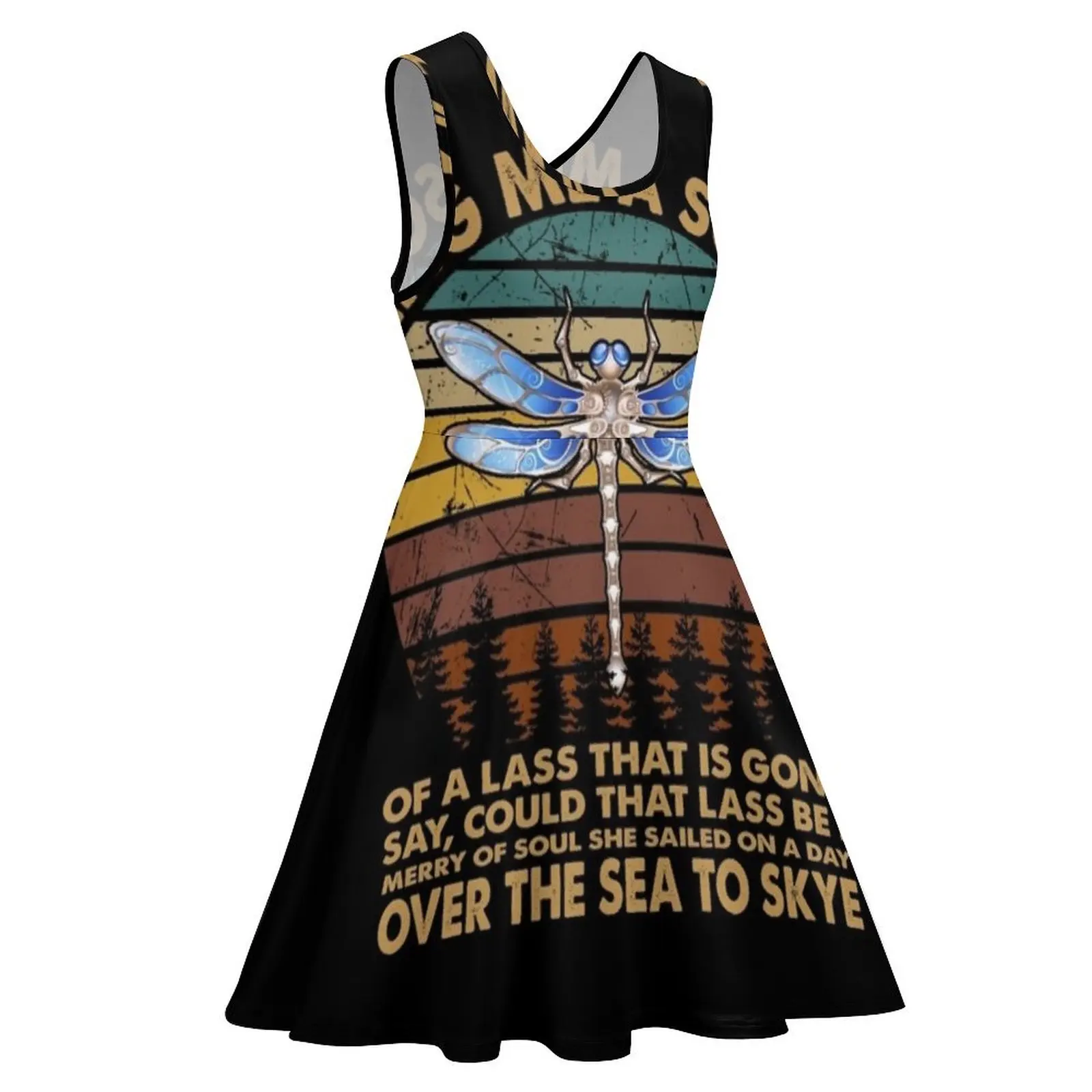 Vintage retro over the sea outlander art film for fans Sleeveless Dress prom dress 2024 Prom gown evening dresses ladies