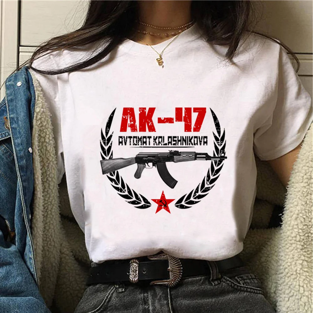 Ak 47 74 Angle t-shirts women graphic Tee girl Japanese clothes