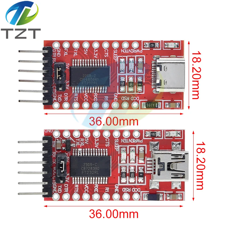 High Quality FT232RL FTDI USB 3.3V 5.5V to TTL Serial Adapter Module for Arduino FT232 Pro Mini USB TO TTL 232