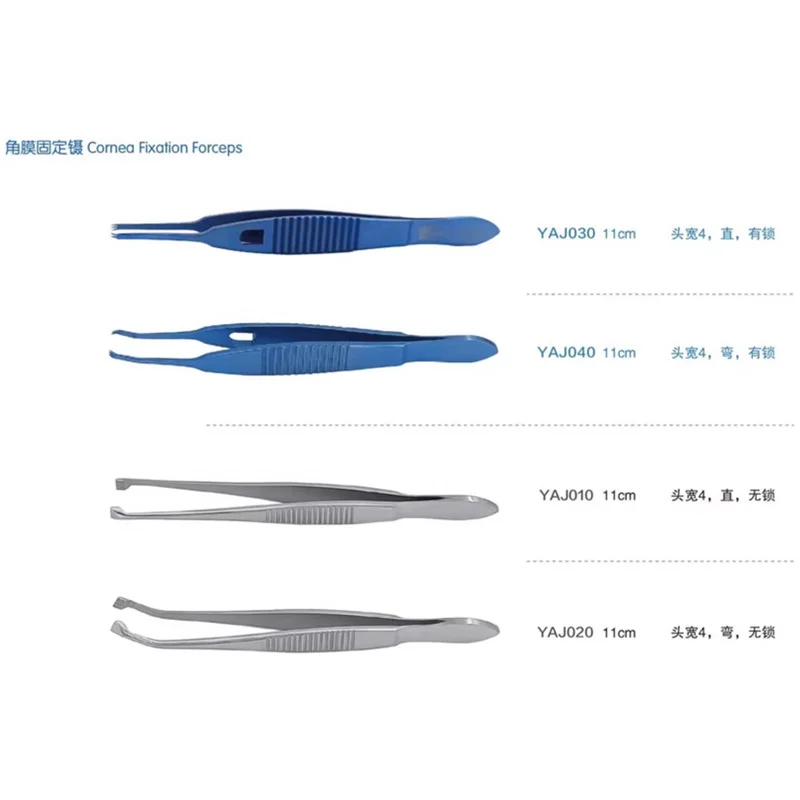 Admiralty medical corneal fixed tweezers with claws titanium alloy toothed triangular head eyelash tweezers JZ eye surgery instr