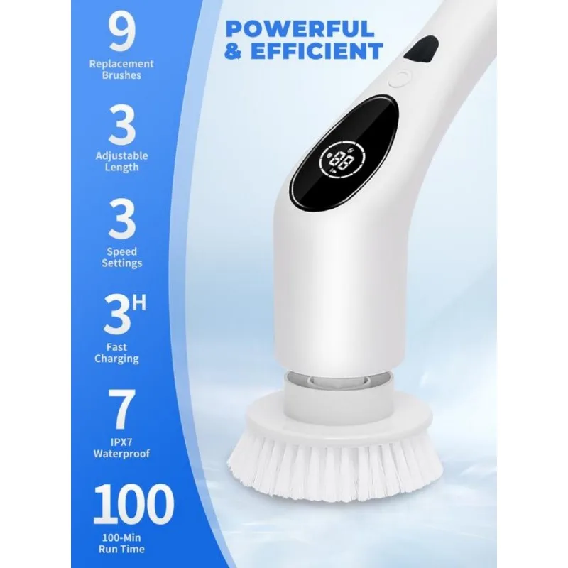 9 في 1 / 7 في 1، فرشاة تنظيف كهربائية، فرشاة تنظيف كهربائية، فرشاة آلية لاسلكية متعددة الوظائف