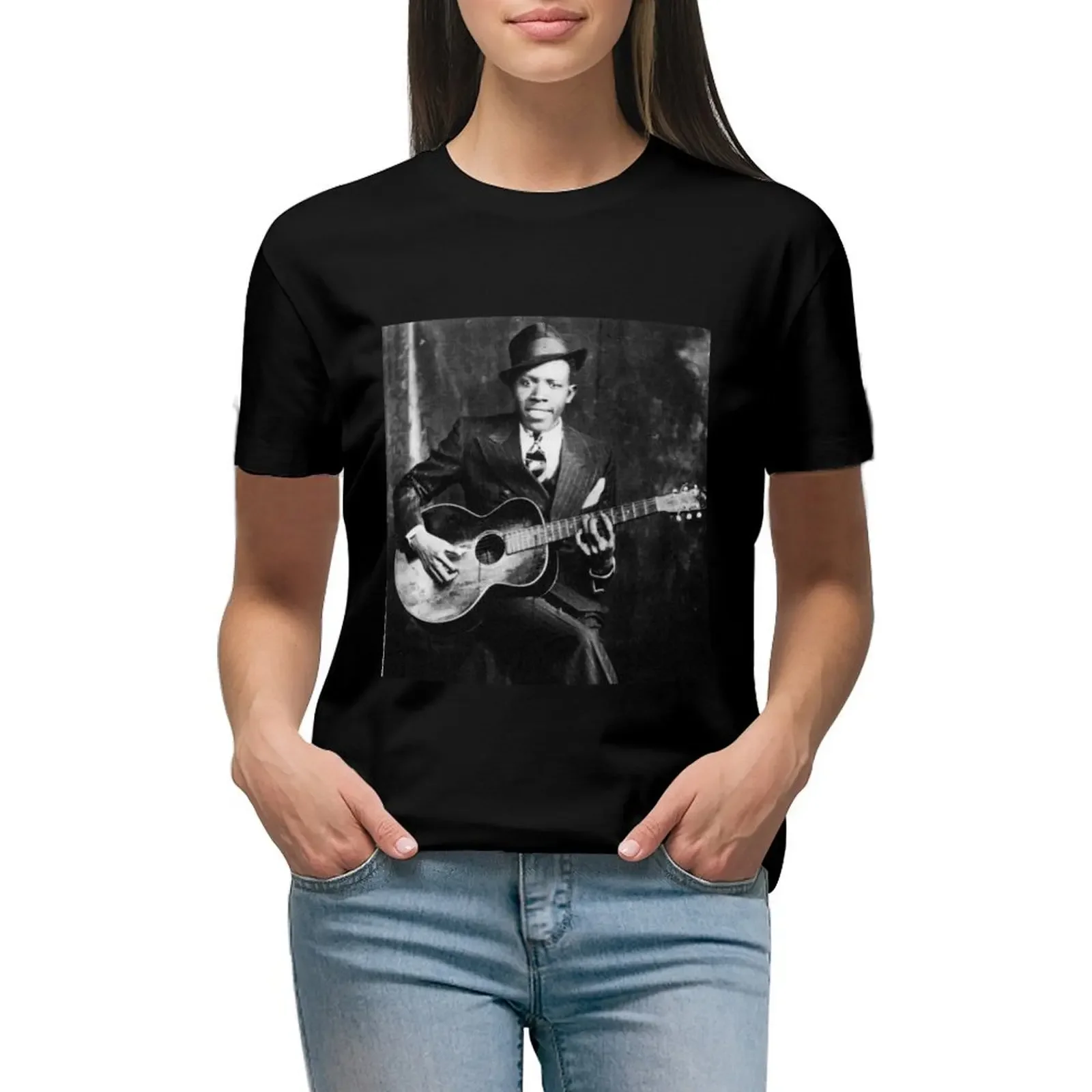 Robert Johnson T-Shirt shirts graphic tees animal prinfor quick-drying white t shirts for Women