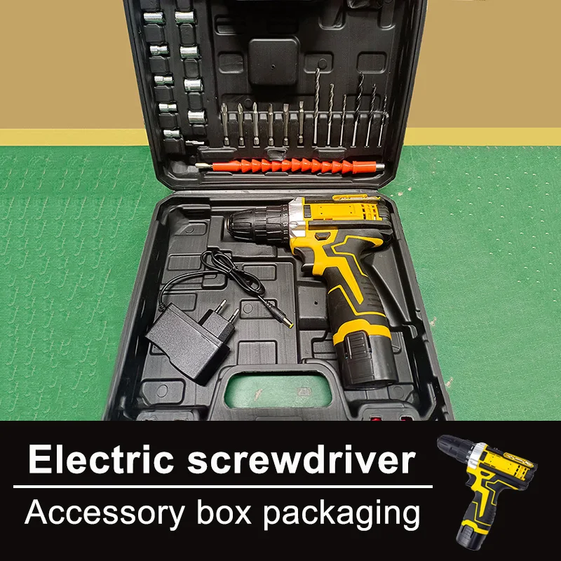 Accessory Box Packaging Cordless Drill Electric Screwdriver Lithium Electric Drill Electric Hand Drill Stepless Speed Regulation