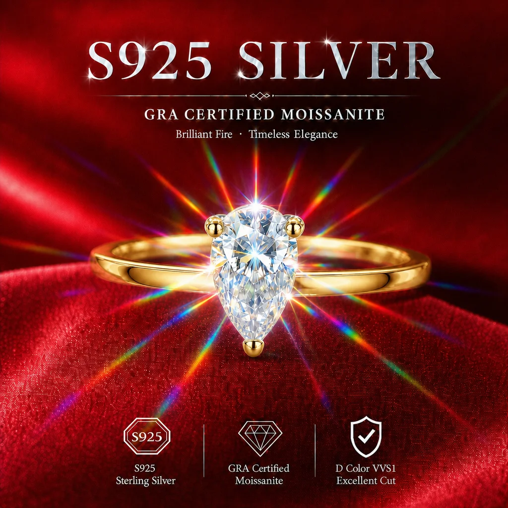 Verstellbarer 18K Gold Smaragdring mit Moissanit-Edelstein, S925 Sterling Silber, Diamanttester-geprüft, Funkelnder Damenring – Detail 15